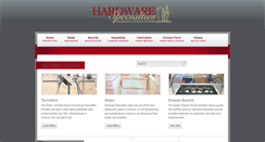 Desktop Screenshot of hardwarespecialties.com
