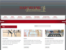 Tablet Screenshot of hardwarespecialties.com